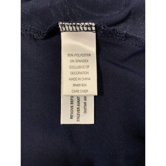 Laura Ashley Dress Blue Sleeveless White Pattern at Hem Size 1X - Picture 6 of 9